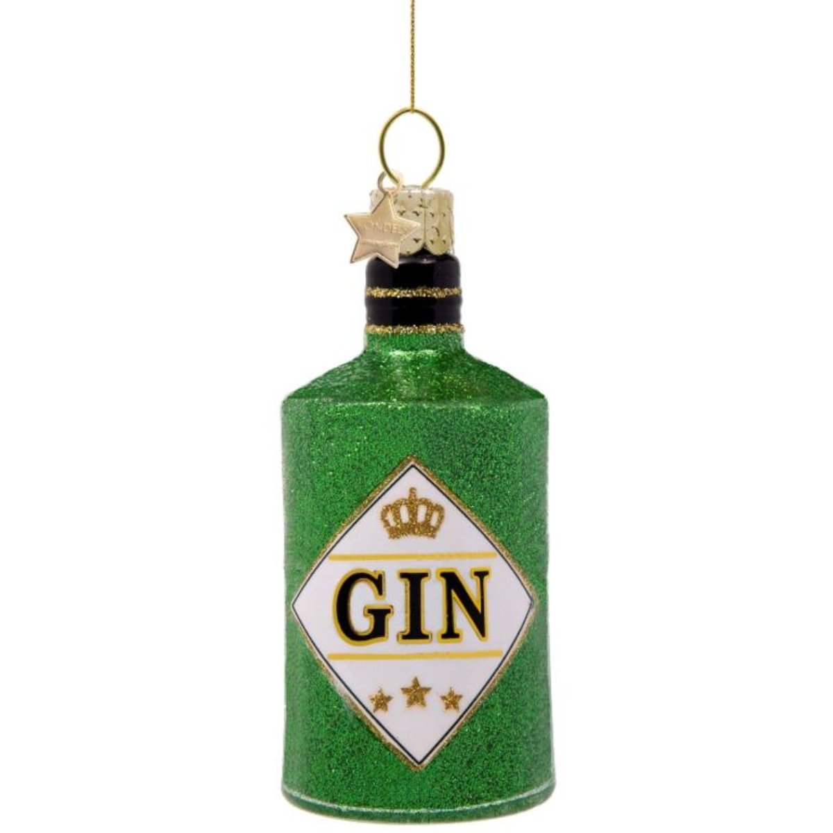 Christmas Ornament // Green Gin Bottle