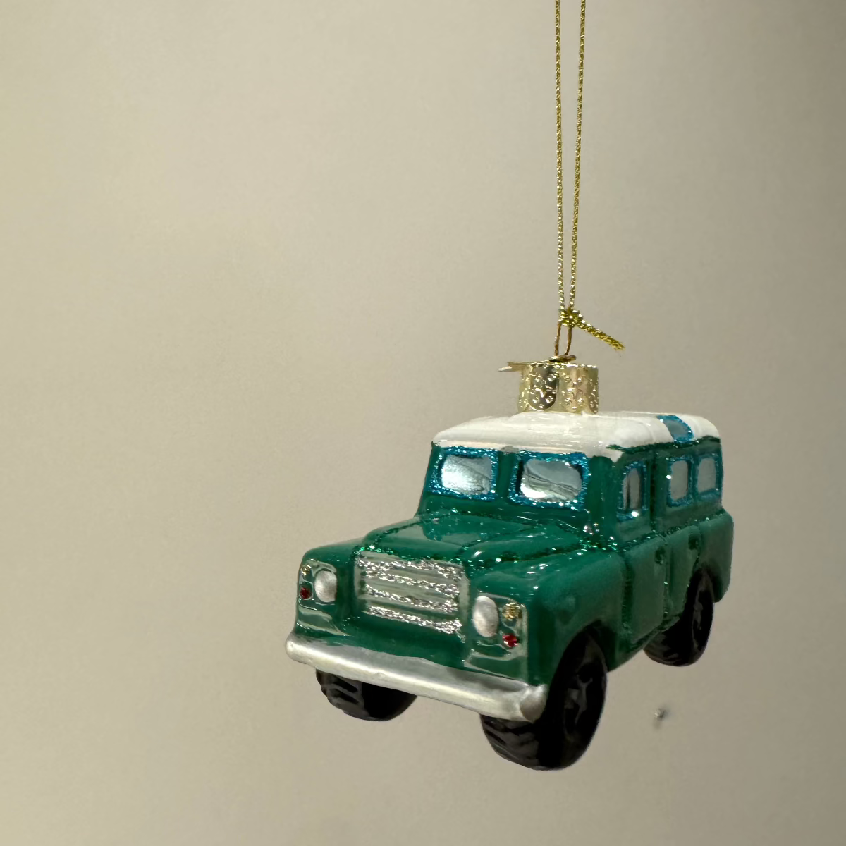 Christmas Ornament // Green SUV Car