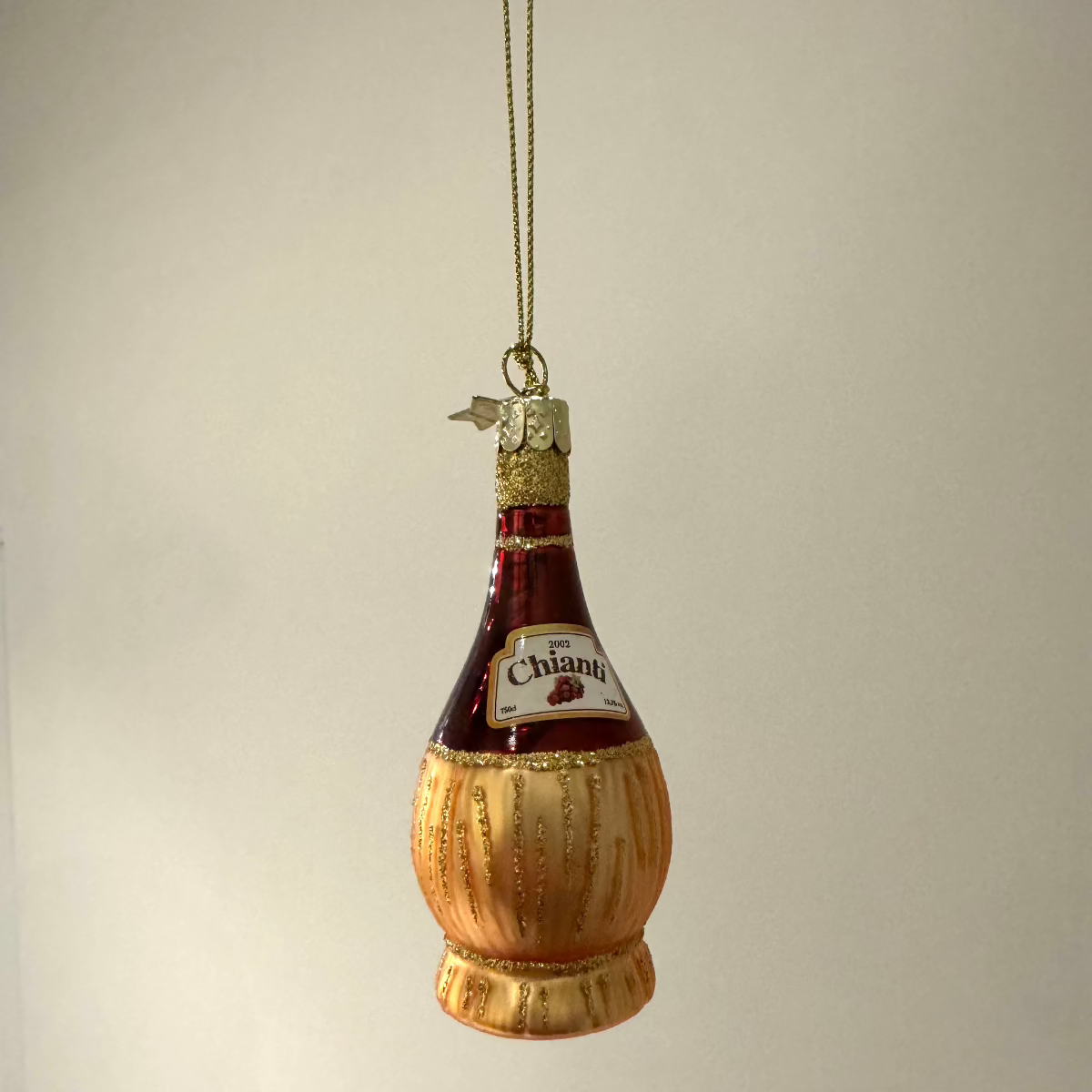 Christmas Ornament // Chianti Bottle