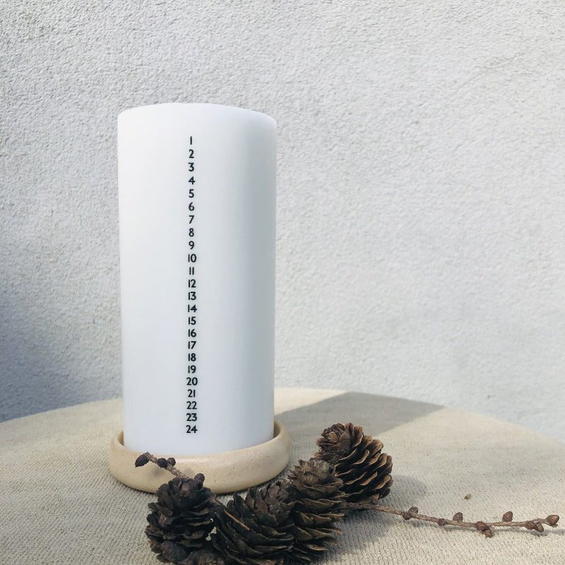 Åbenlys - CALENDAR CANDLE // Ø7 CM - Candles - DANSKmadeforrooms