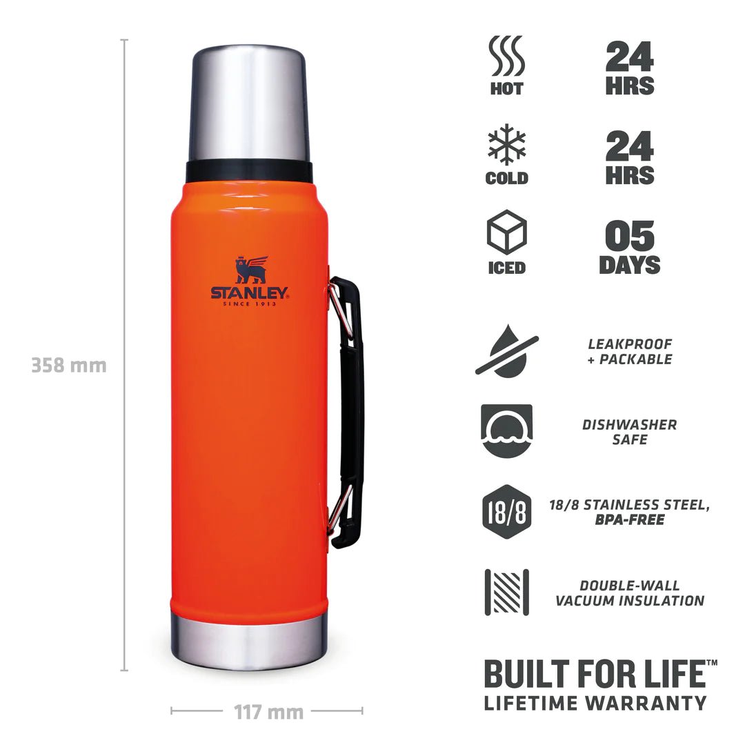 Stanley - Thermal Bottle // Blaze Orange - Kitchenware - DANSKmadeforrooms